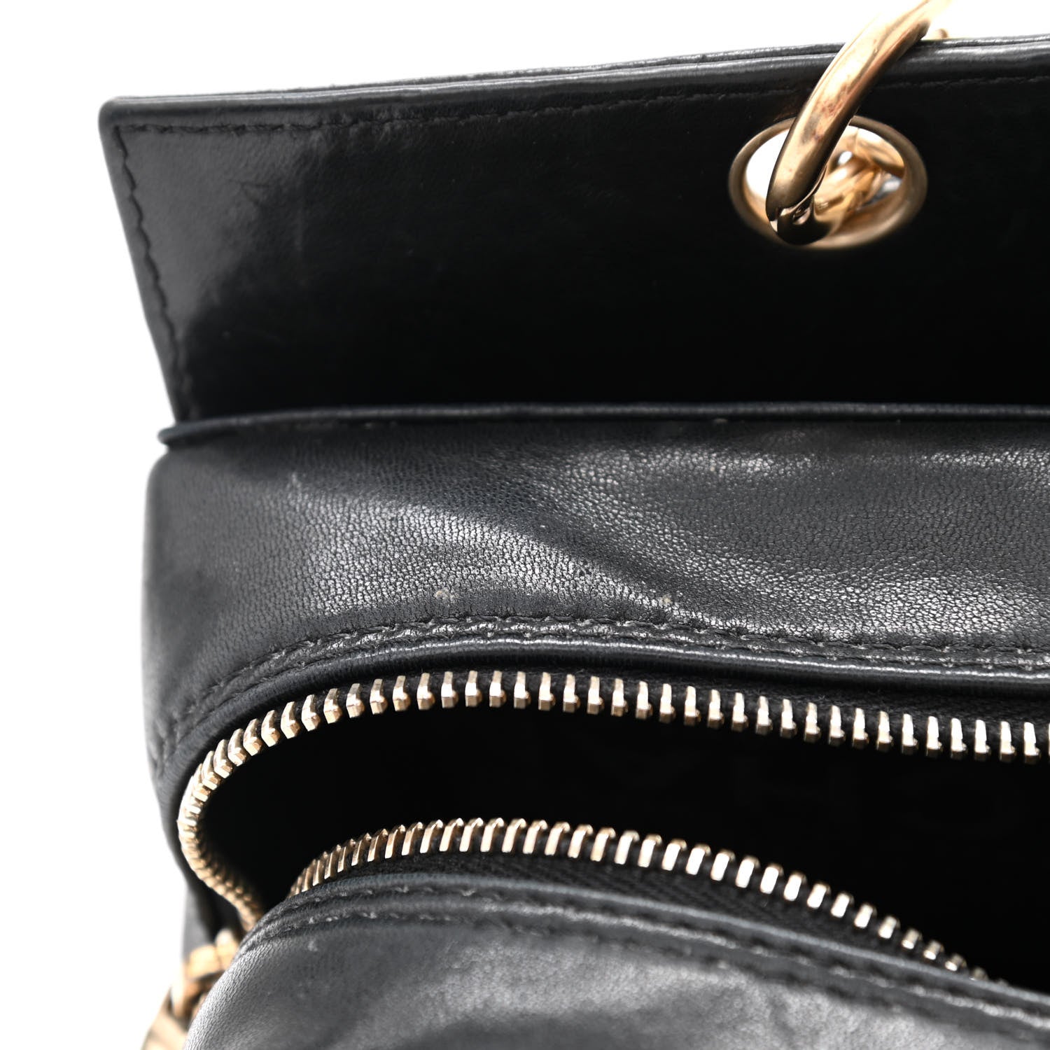 Chanel Calfskin Quilted CC Chocolate Bar Shoulder Bag Black 13 of 14