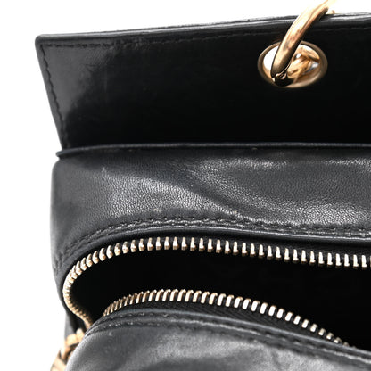 Chanel Calfskin Quilted CC Chocolate Bar Shoulder Bag Black 13 of 14