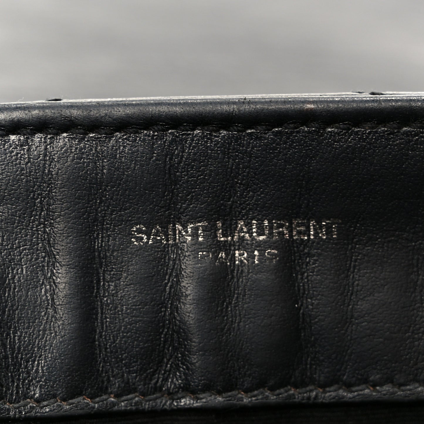 Calfskin Y Quilted Monogram Monochrome Small Loulou Chain Satchel Black