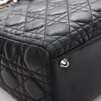 Christian Dior Lambskin Cannage Large Lady Dior Black 10 of 18