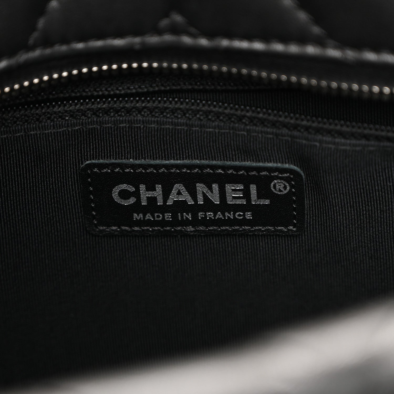Chanel Lambskin Surpique Chevron Small Tote Black 6 of 10