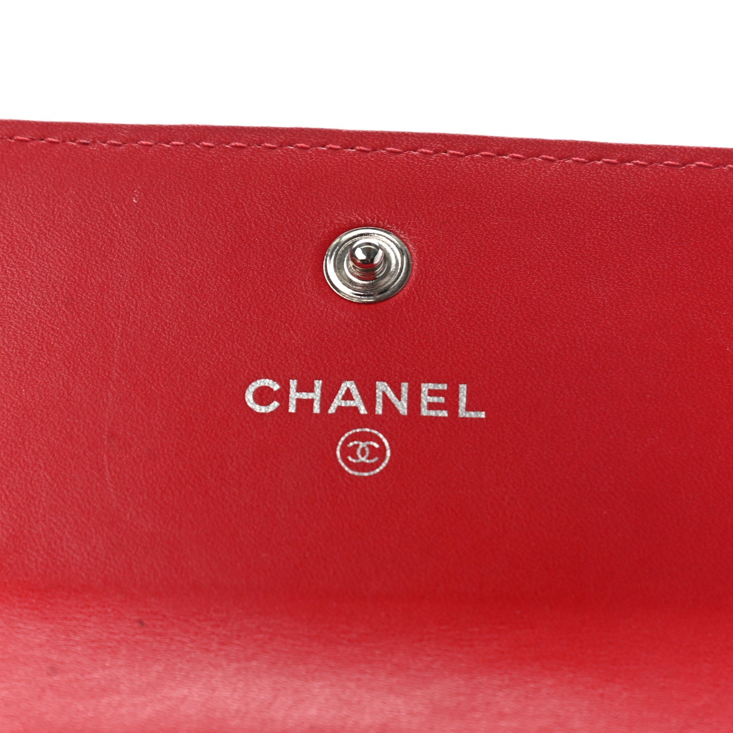 Caviar Timeless CC Large Flap Wallet Light Red