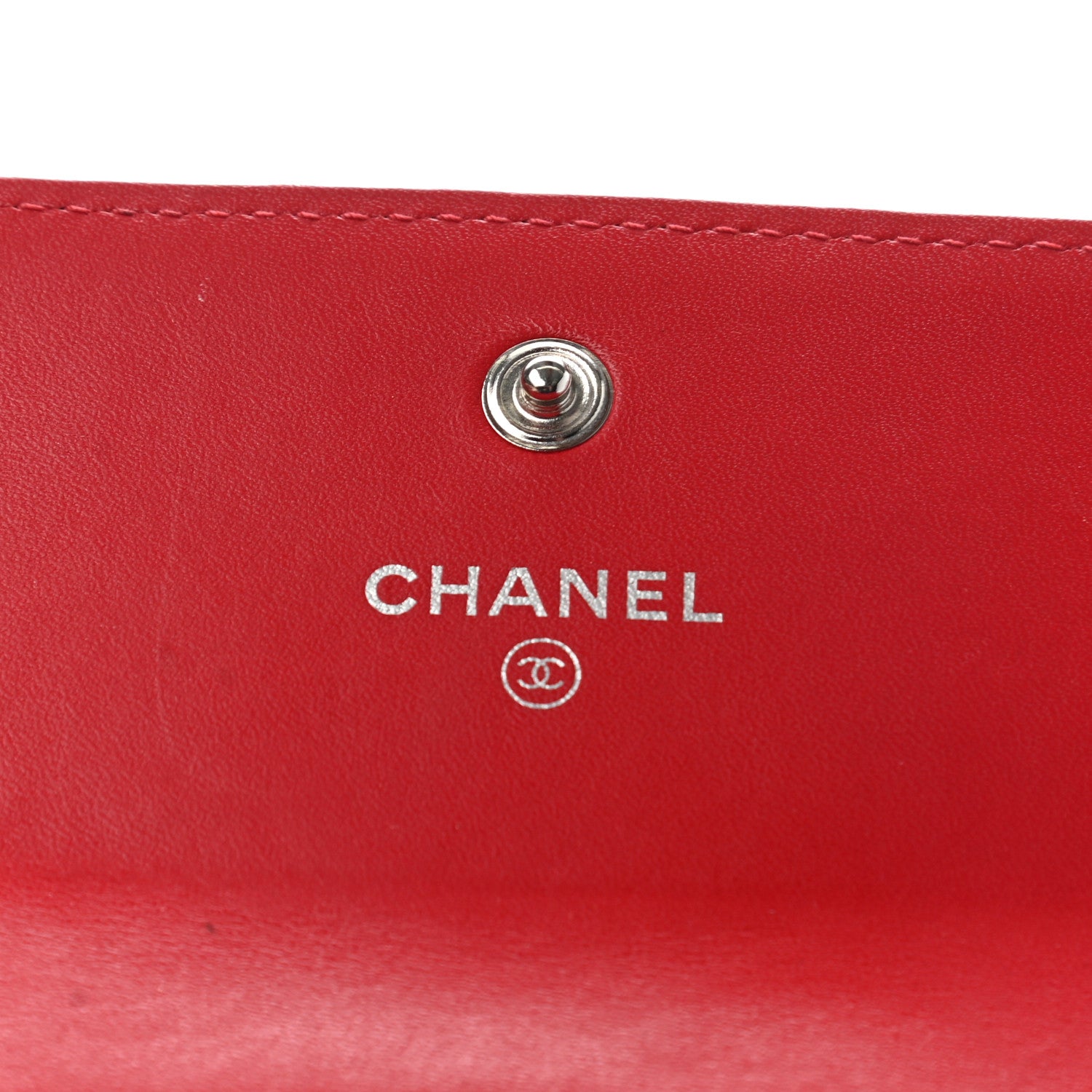 Chanel Caviar Timeless CC Large Flap Wallet Light Red 6 of 13