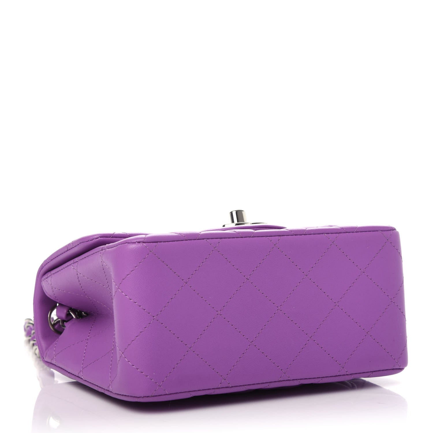 Chanel Lambskin Quilted Mini Square Flap Purple 4 of 10