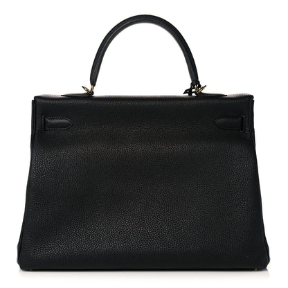 Hermes Togo Kelly Retourne 35 Black 4 of 38