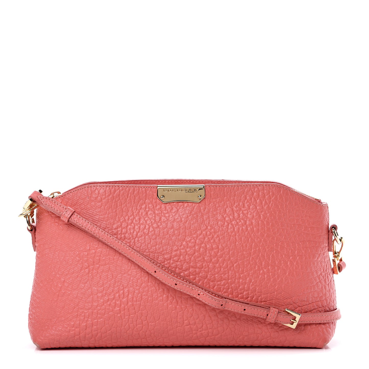 Signature Grain Calfskin Small Chichester Crossbody Clutch Bag Copper Pink