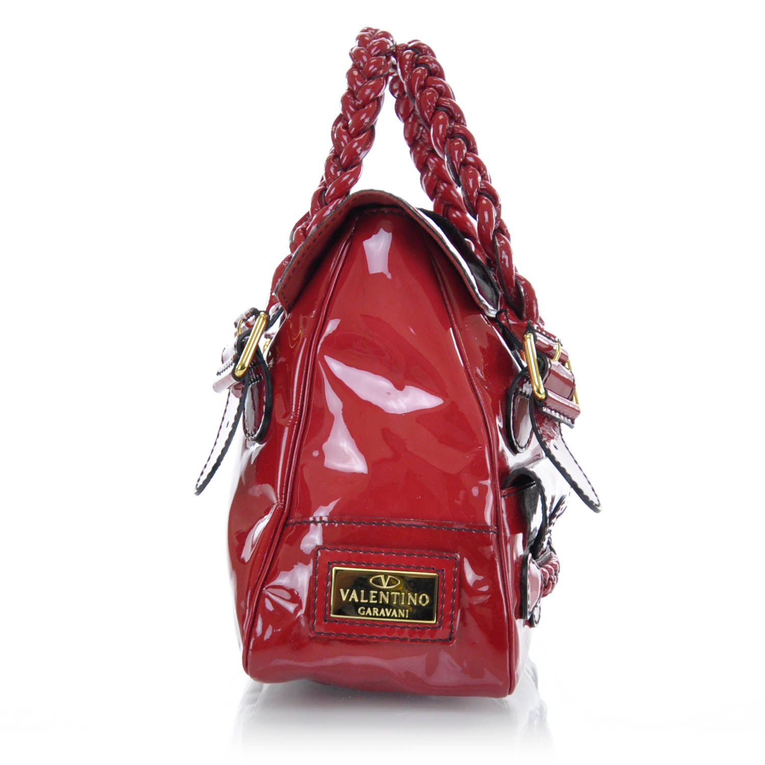 Valentino Garavani Patent Large Histoire Red 4 of 6
