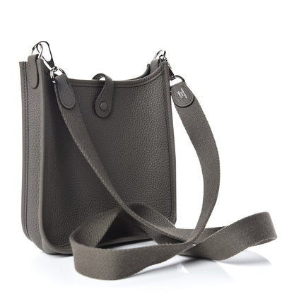 Hermes Taurillon Clemence Evelyne TPM Etain 3 of 11