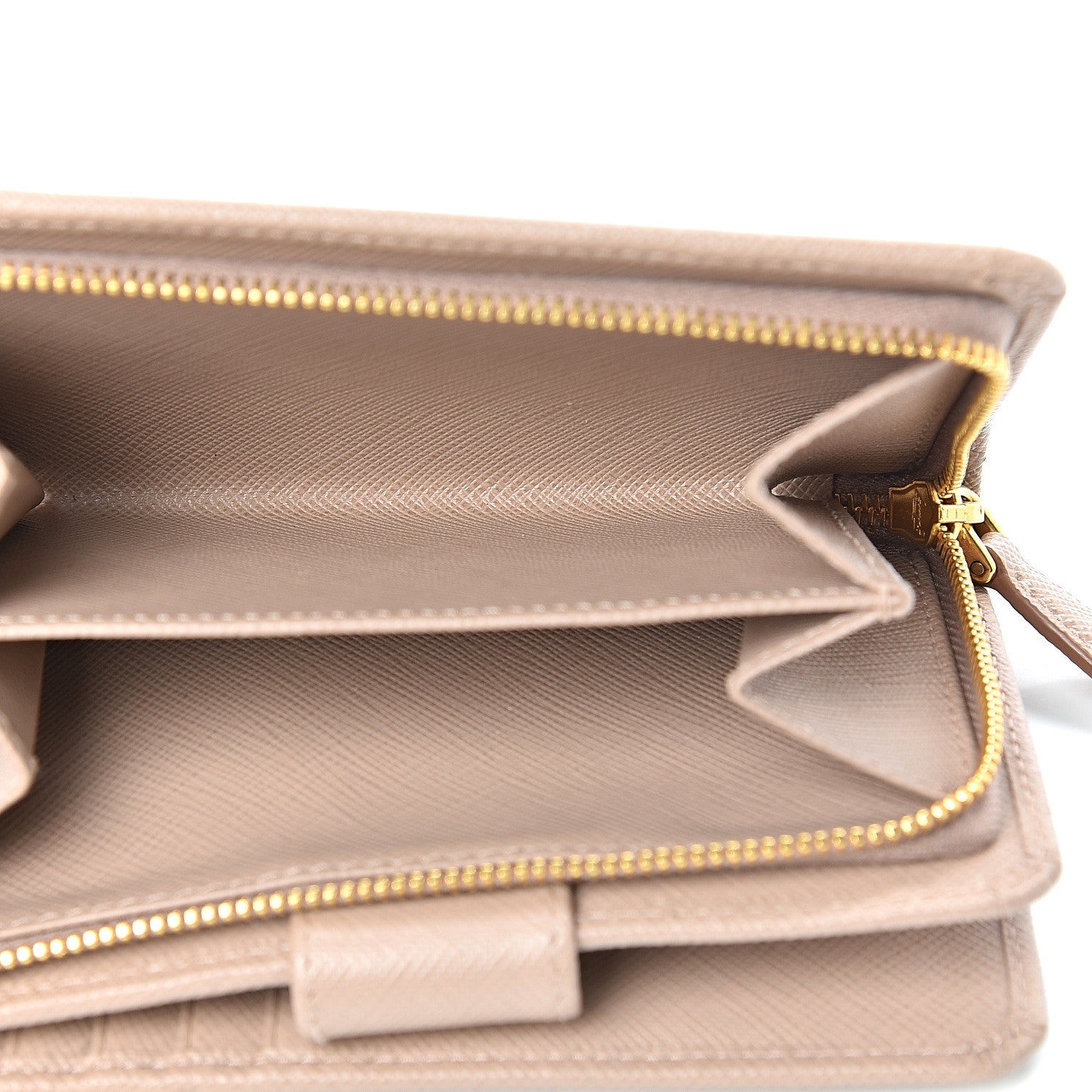 Prada Saffiano Metal Compact Wallet Cipria 6 of 9