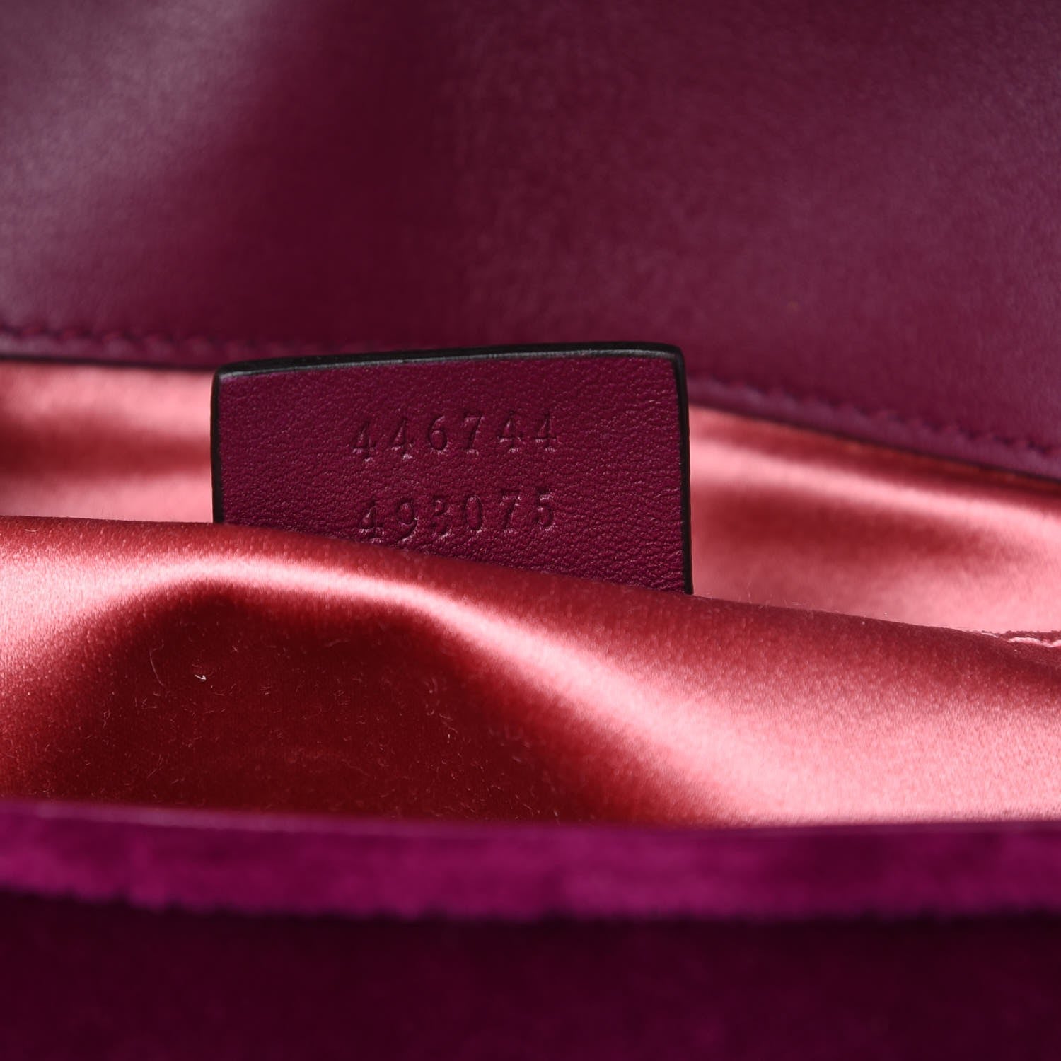 Gucci Velvet Matelasse Mini GG Marmont Shoulder Bag Fuchsia Violet Cyclamen 7 of 7
