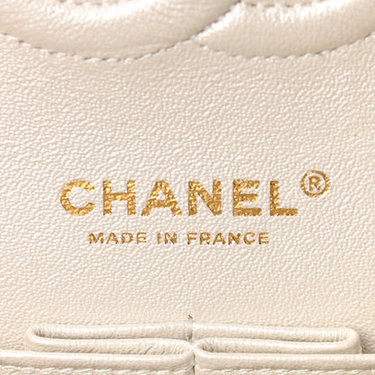 Chanel Iridescent Calfskin Quilted Medium Double Flap White 6 of 11