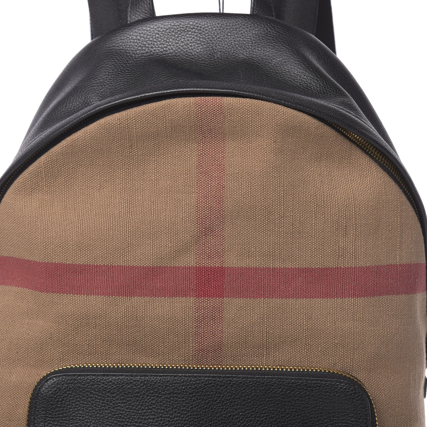 Burberry Mega Check Calfskin Abbeydale Simple Backpack Black Camel 8 of 10