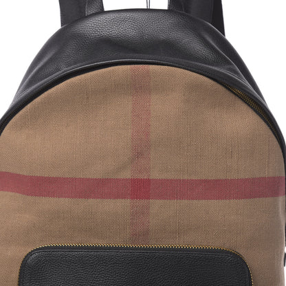 Burberry Mega Check Calfskin Abbeydale Simple Backpack Black Camel 8 of 10
