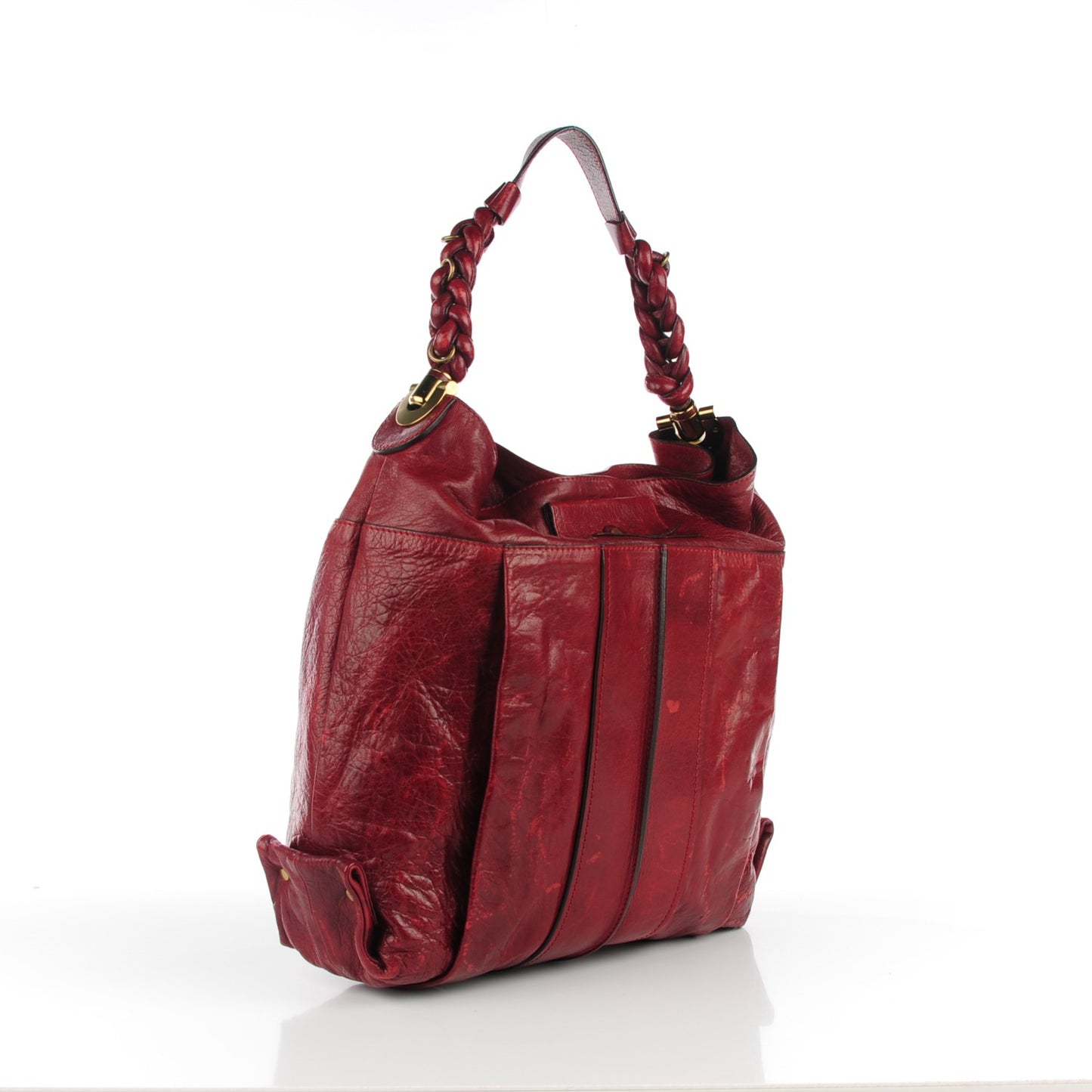 Lambskin Heloise Hobo Red