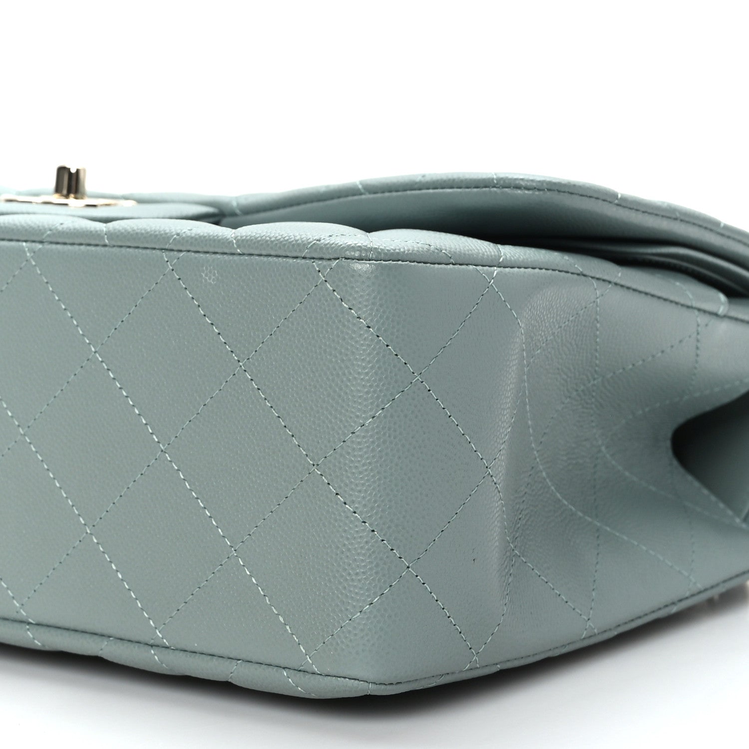 Chanel Caviar Quilted Jumbo Double Flap Grey 9 of 9