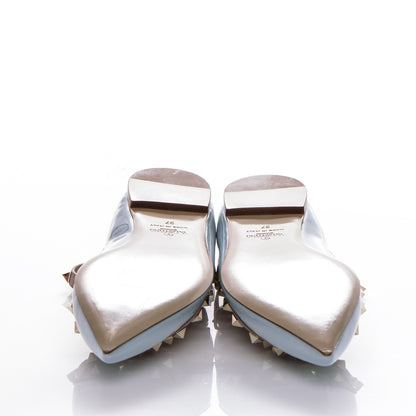 Valentino Garavani Patent Rockstud Cage Ballerina Flats 37 Sky Sorbet Poudre 8 of 8