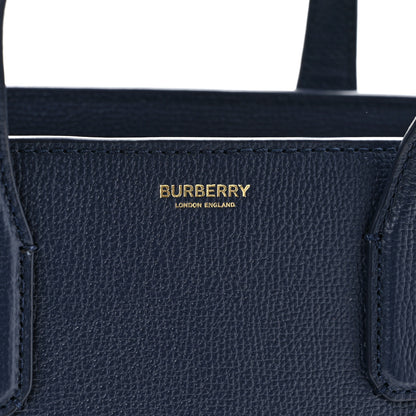 Burberry Derby Calfskin Vintage Check Medium Banner Tote Regency Blue 11 of 12