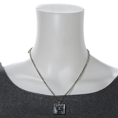 Chanel Crystal CC Square Charm Necklace 2 of 5