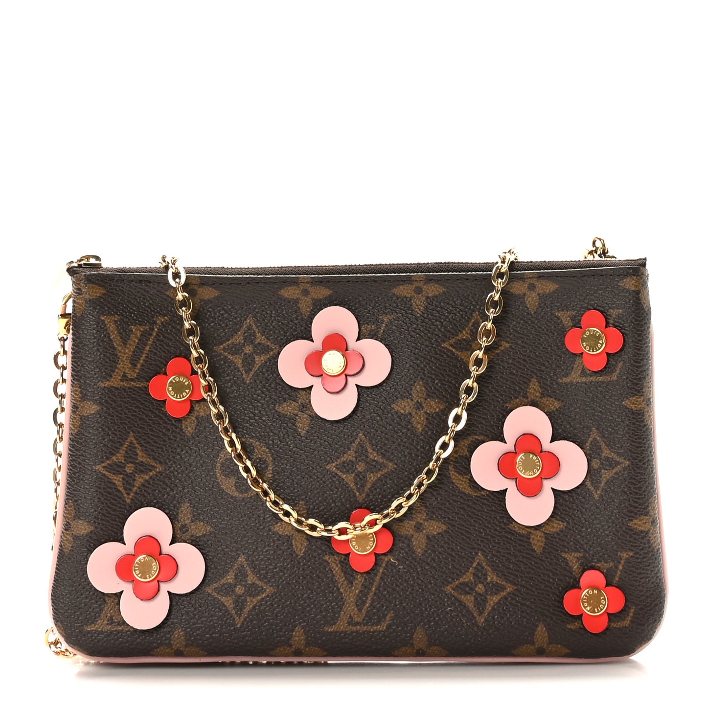 Monogram Blooming Flowers Double Zip Pochette