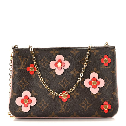 Louis Vuitton Monogram Blooming Flowers Double Zip Pochette 1 of 9
