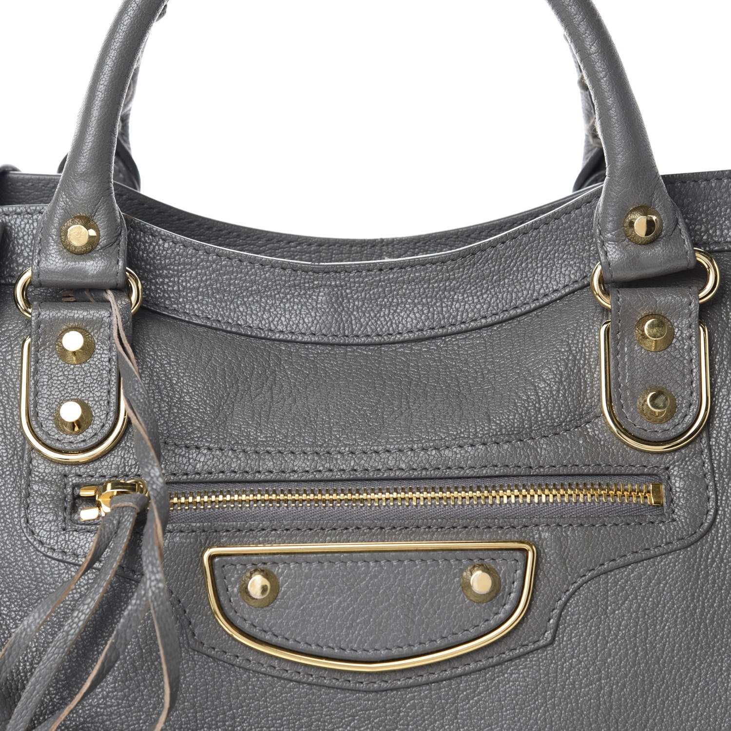 Balenciaga Chevre Gold Metallic Edge Hardware City Gris Acier 15 of 15