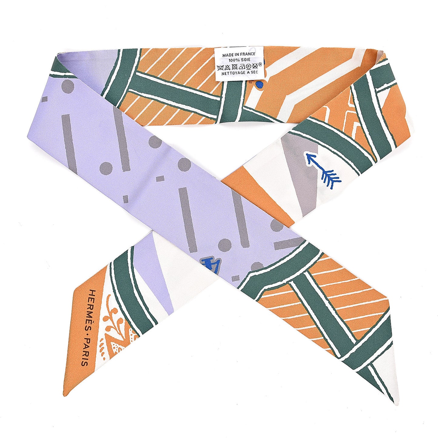 Silk Jeu de Soie Twilly Ocre Lavande Vert