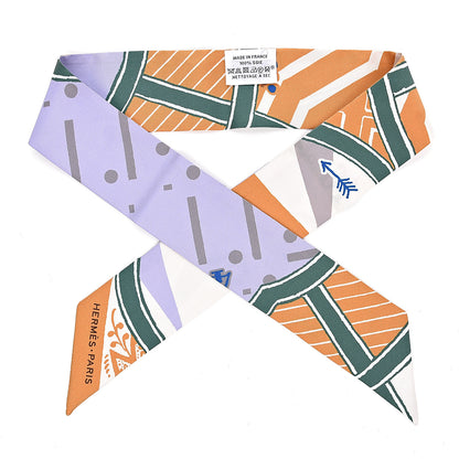 Hermes Silk Jeu de Soie Twilly Ocre Lavande Vert 1 of 5