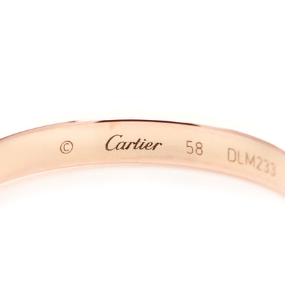 Cartier 18K Pink Gold Diamond 2.6mm LOVE Paved Band Ring 58 8.5 4 of 5