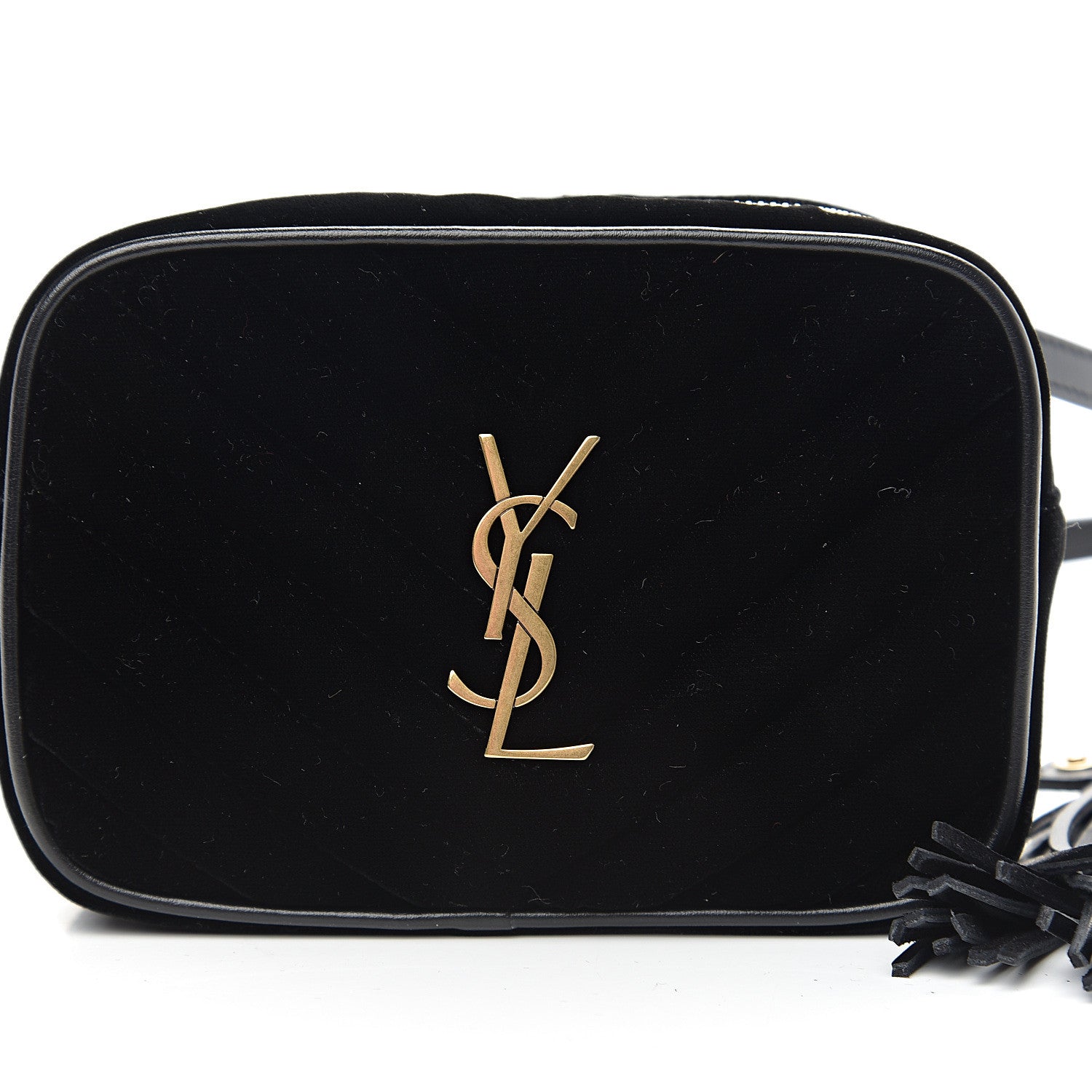 Saint Laurent Velour Matelasse Monogram Lou Belt Bag Black 8 of 8