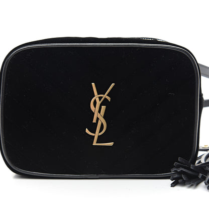 Saint Laurent Velour Matelasse Monogram Lou Belt Bag Black 8 of 8