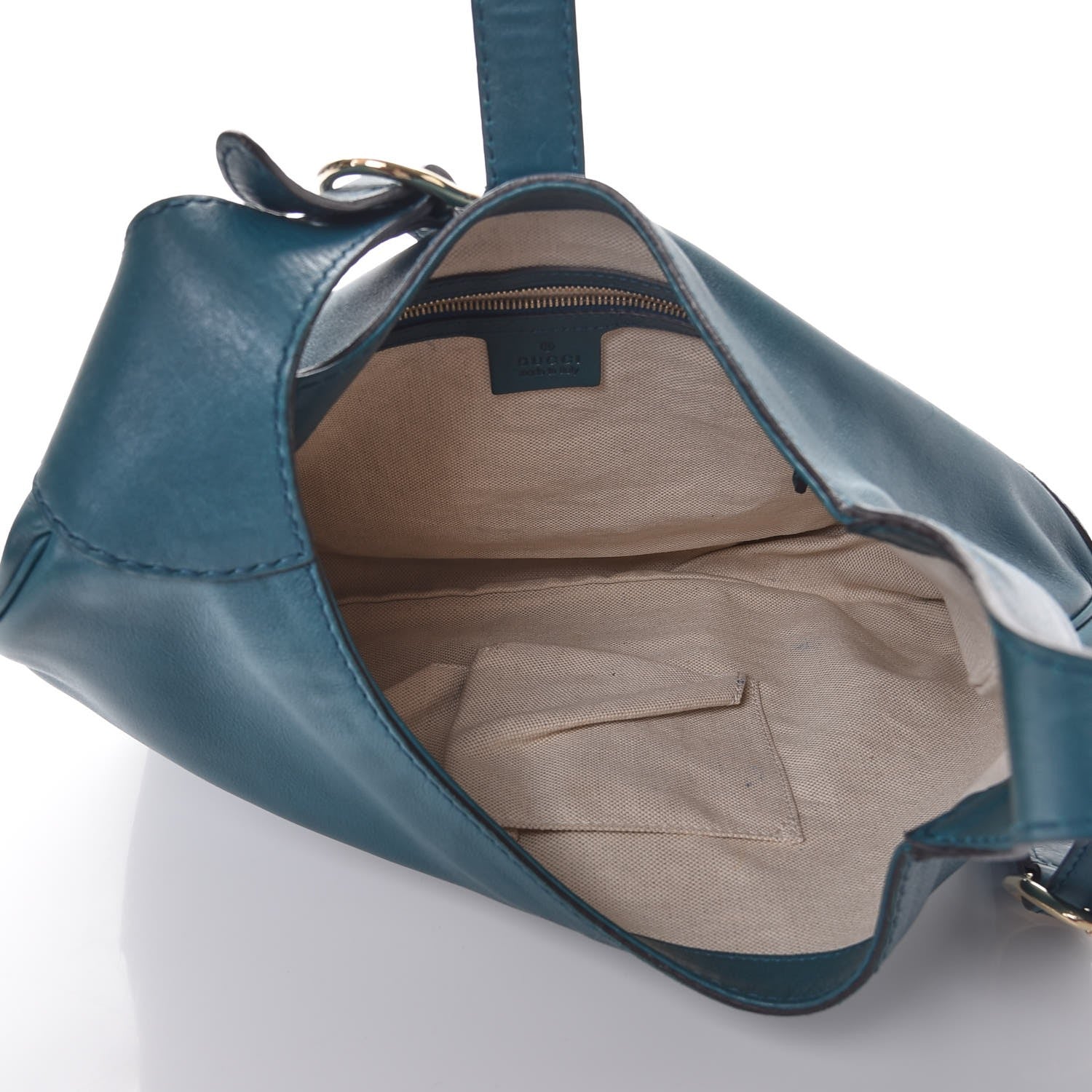 Gucci Calfskin Medium New Jackie Shoulder Bag Teal 5 of 9