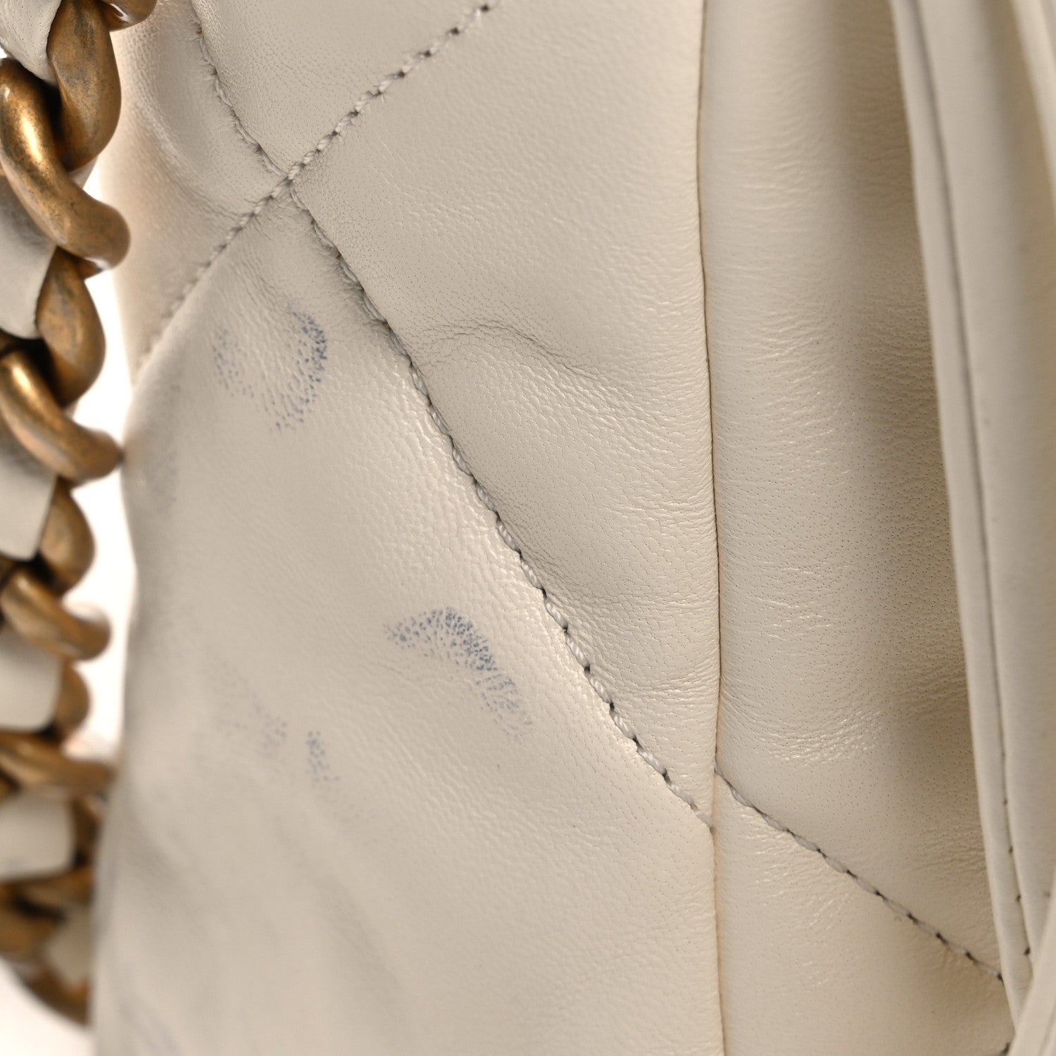 Chanel Lambskin Quilted Medium Chanel 19 Flap White 13 of 14