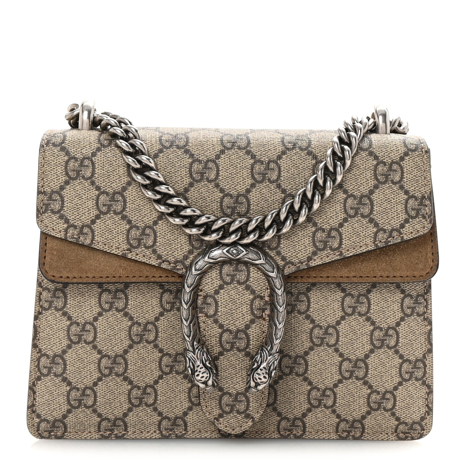 Gucci GG Supreme Monogram Mini Dionysus Shoulder Bag Taupe 1 of 10