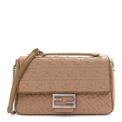 Fendi Technical Fabric FF Large Chain Baguette Sand 1 of 9