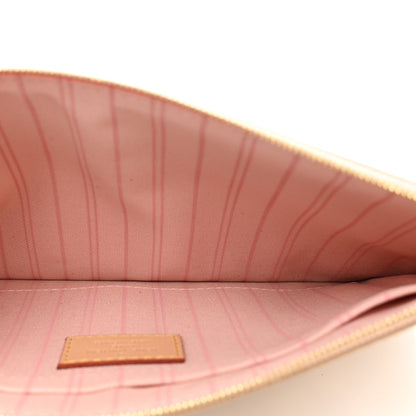 Louis Vuitton Damier Azur Neverfull MM GM Pochette Rose Ballerine 5 of 6