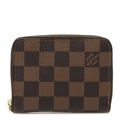 Louis Vuitton Damier Ebene Zippy Coin Purse Rose Ballerine 1 of 10