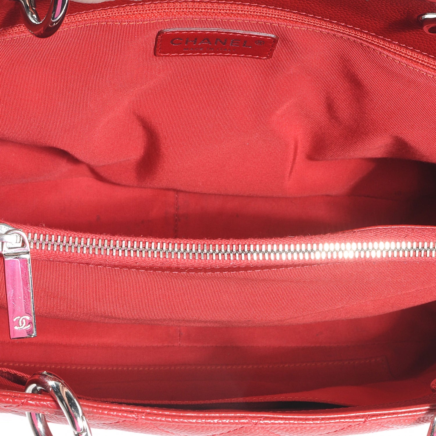 Chanel Caviar Grand Shopping Tote GST Red 7 of 8