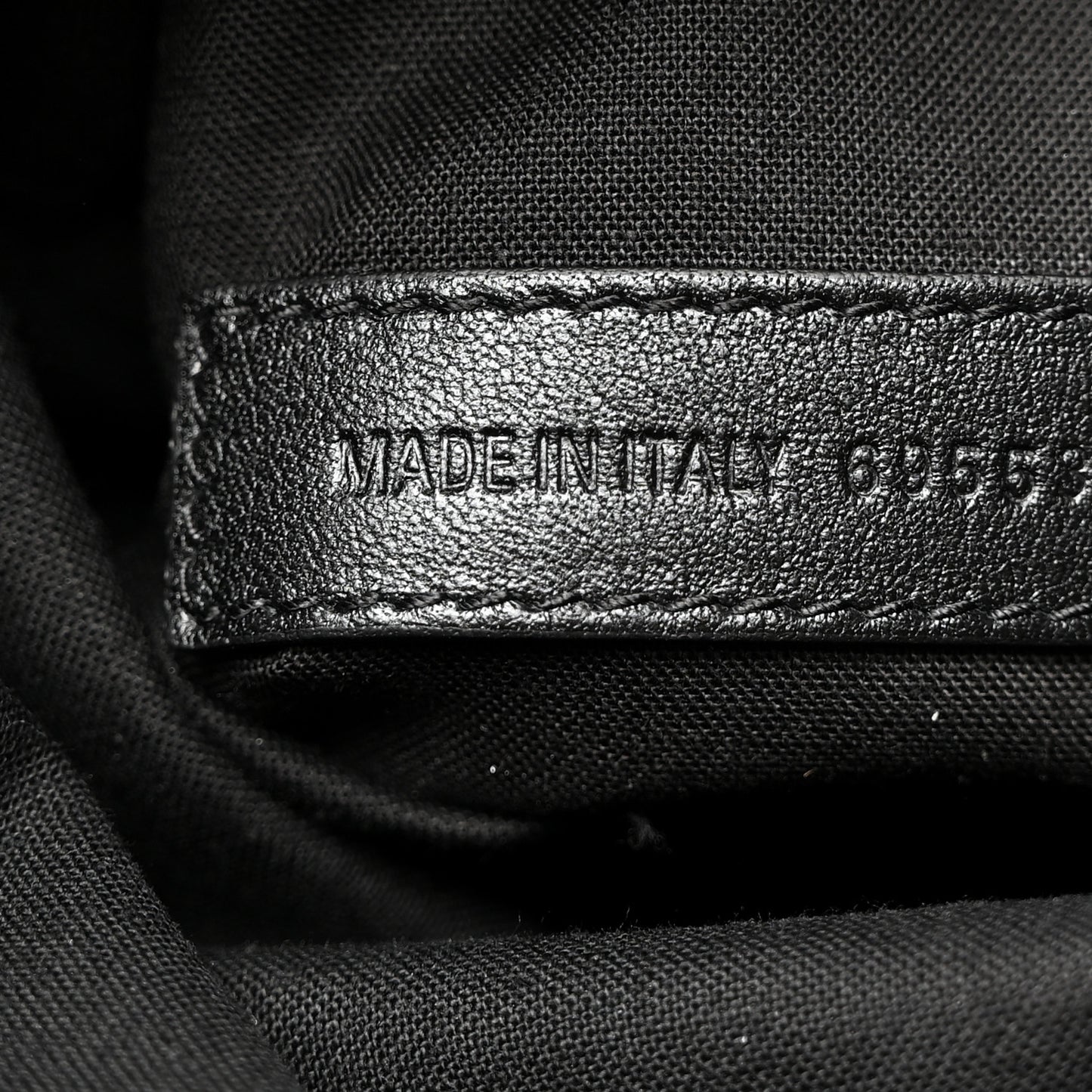 Sponge Fabric BB Monogram Medium Jumbo Pouch Black