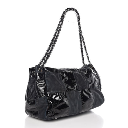 Chanel Lambskin Patent Calfskin Brooklyn Patchwork Flap Black 3 of 10