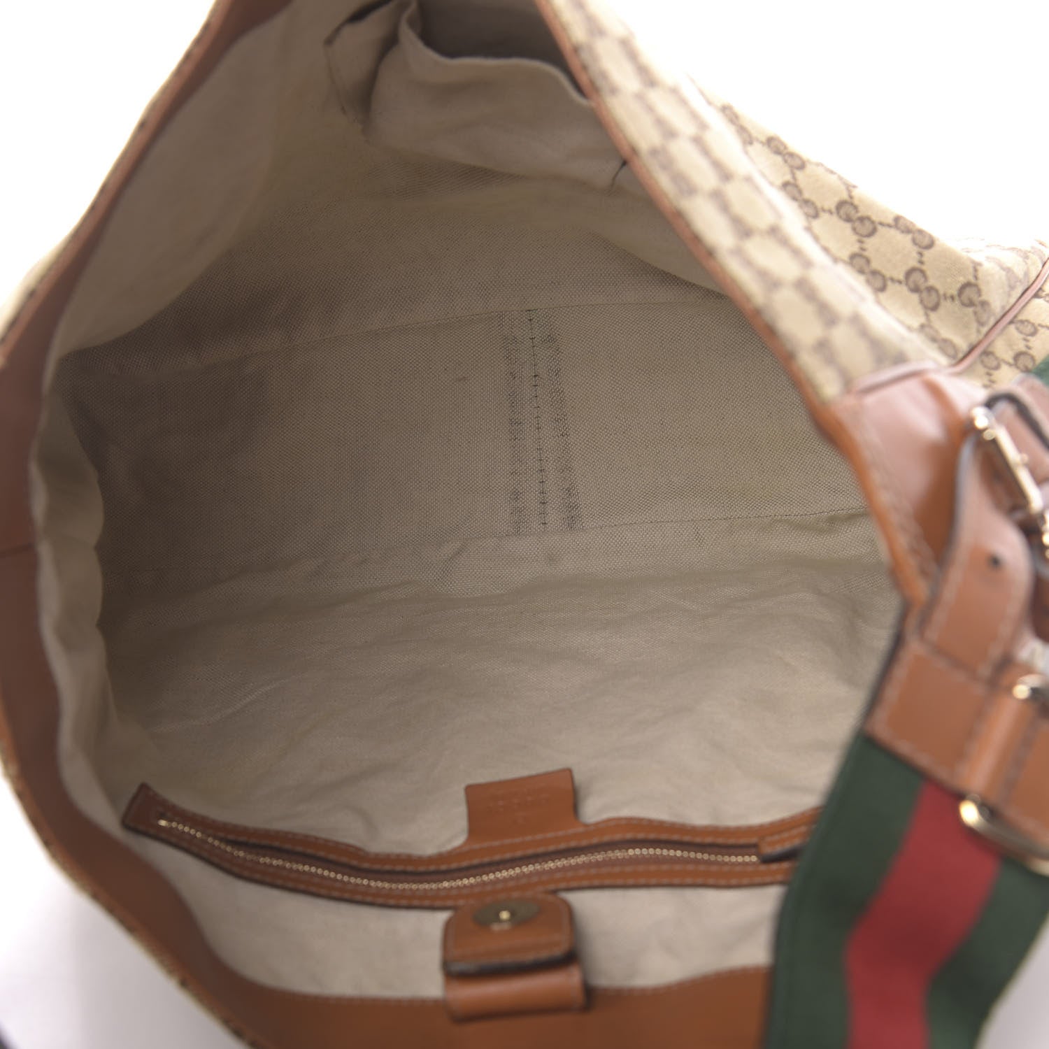 Gucci Monogram Medium Heritage Shoulder Bag Light Tobacco 5 of 13