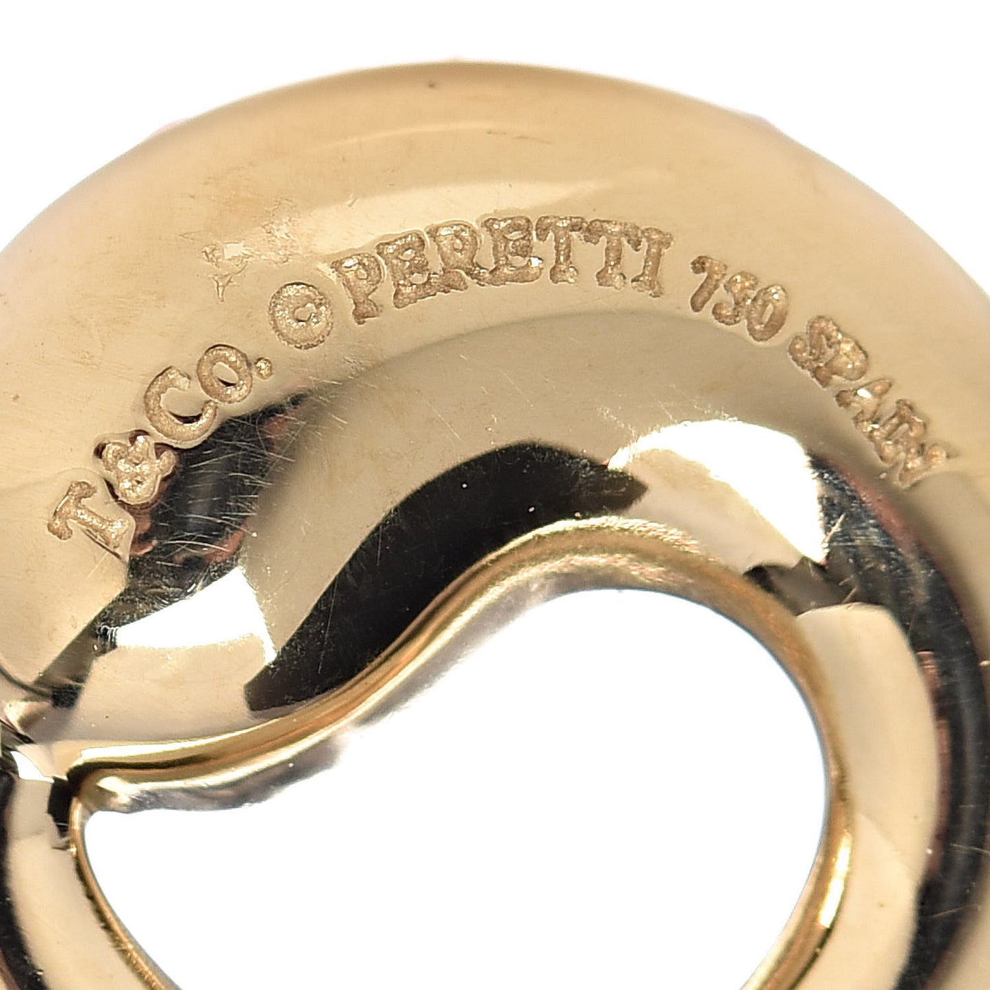 18K Yellow Gold 9mm Elsa Peretti Mini Eternal Circle Pendant