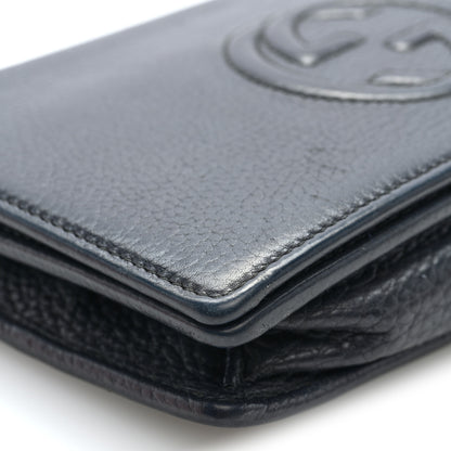 Gucci Pebbled Calfskin Soho Wallet On Chain Black 5 of 9