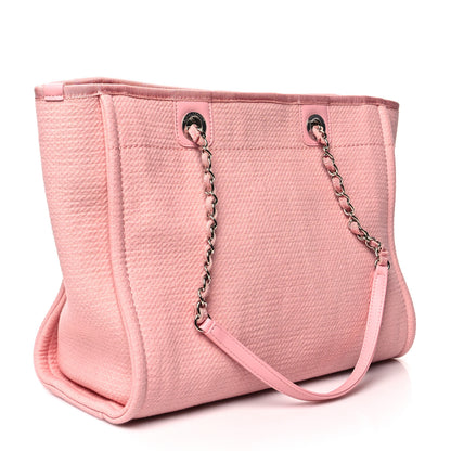 Chanel Mixed Fibers Small Deauville Tote Pink 3 of 10