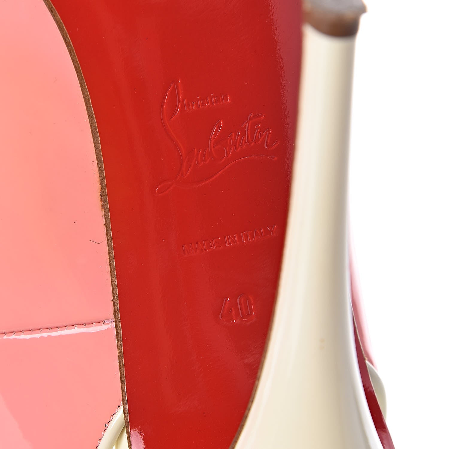 Christian Louboutin Patent Georgineta 120 Platform Slingback Pumps 40 Guimauve 7 of 10