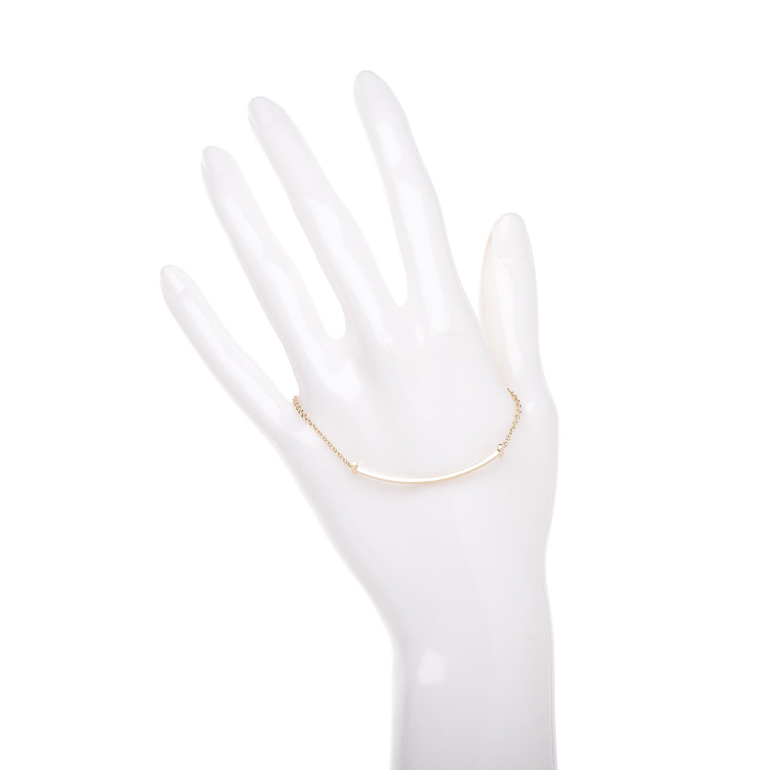 Tiffany 18K Yellow Gold T Smile Bracelet 2 of 5