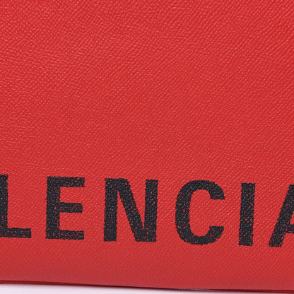 Balenciaga Calfskin Logo Large Zip Pouch Rouge Coquelicot 6 of 8