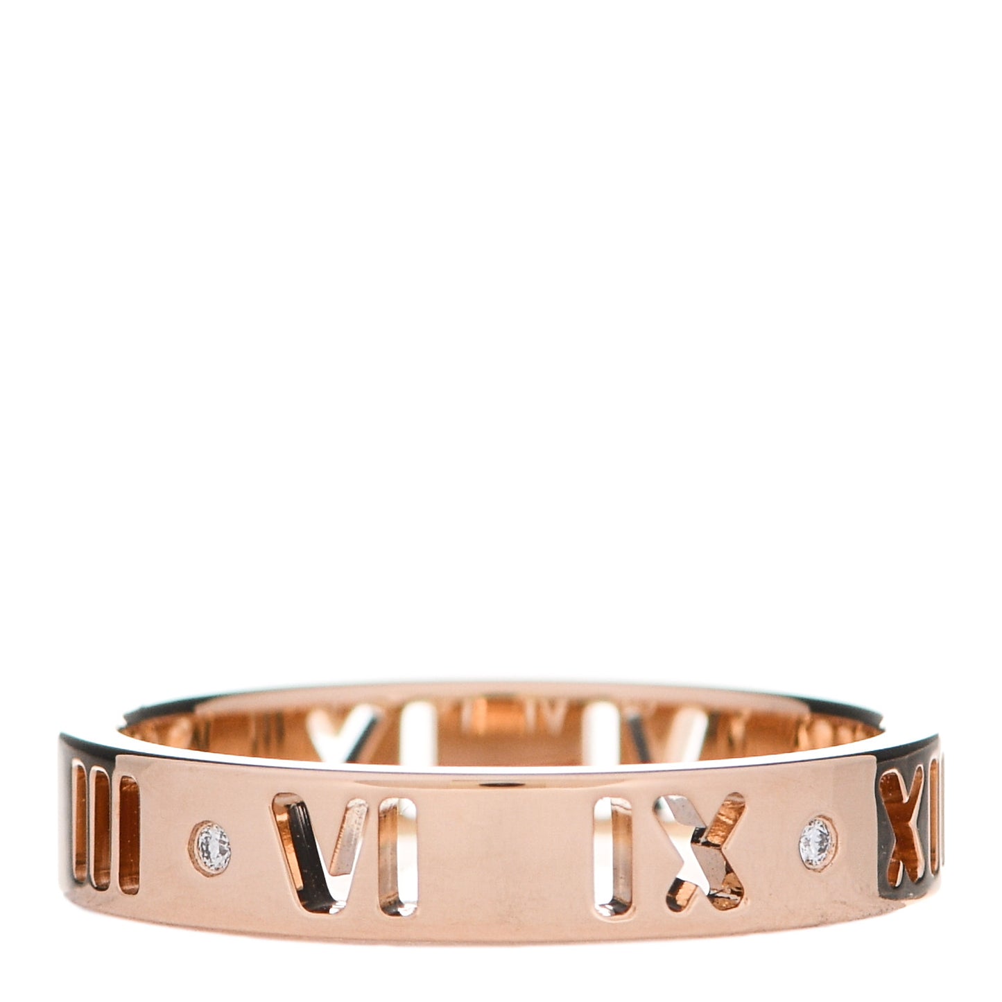 18K Rose Gold Diamond Atlas Pierced Ring 51 5.75