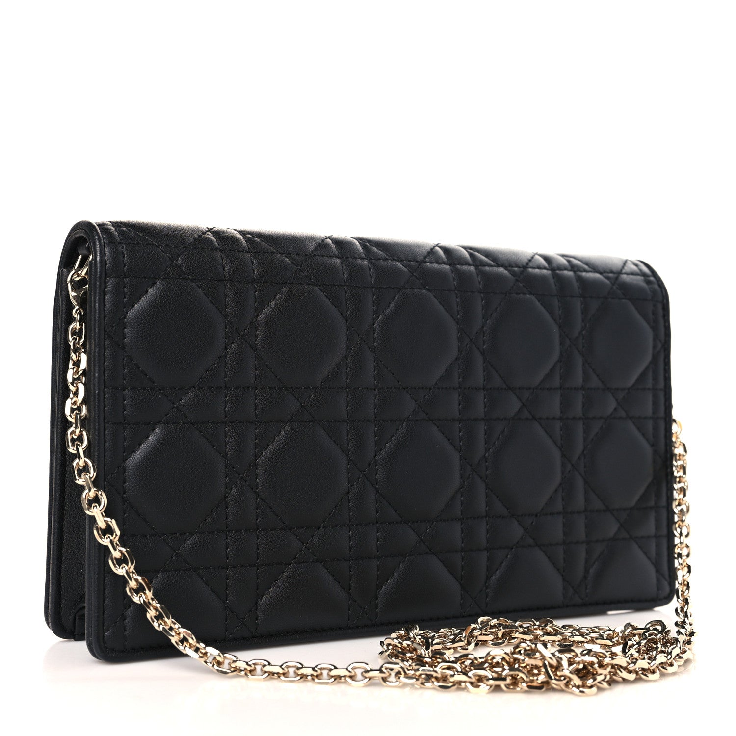 Christian Dior Lambskin Cannage Lady Dior Pouch Black 4 of 11
