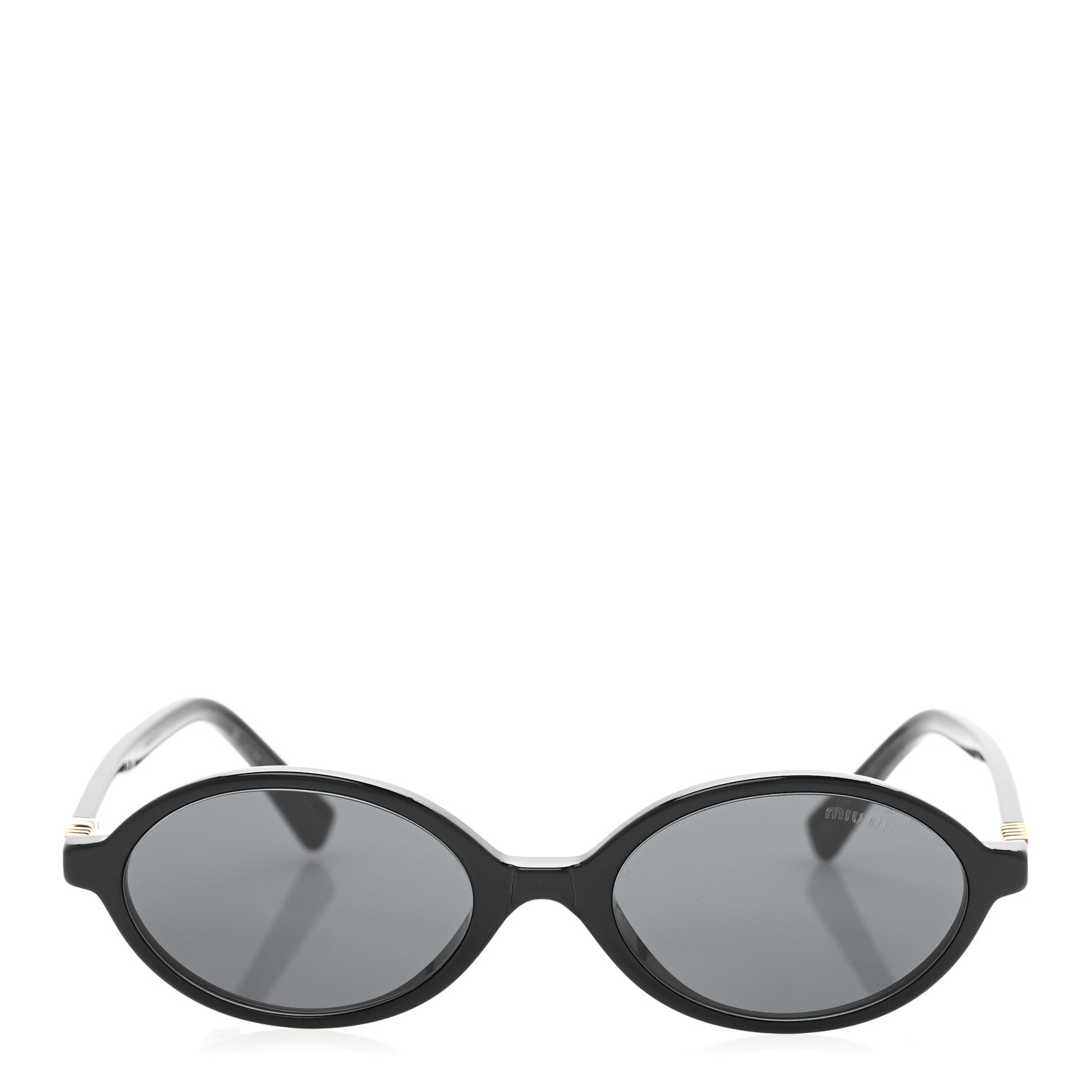 Miu Miu Acetate Oval Regard Sunglasses SMU04Z Slate Gray 2 of 8