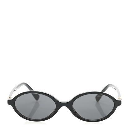 Miu Miu Acetate Oval Regard Sunglasses SMU04Z Slate Gray 2 of 8